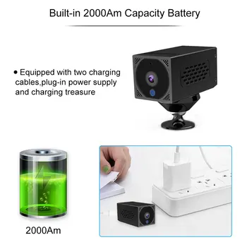2000Mah Wifi Mini Kamera 1080P Camcorde Diaľkové Ovládanie HD mikro kamera wifi Malé Kamery Mini IP Kamera Wifi, Cam akčné kamery