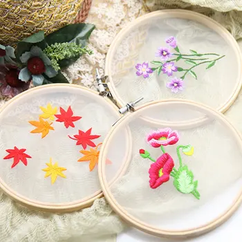 DIY Výšivky, Kvetinové Handwork Vyšívanie pre Začiatočníkov Cross Stitch Držiak Pásky Maliarske Výšivky Hoop Domáce Dekorácie