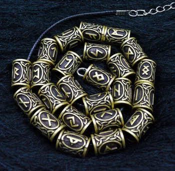 1pc Antické Bronzové Vysokej Kvality Severanov Viking Runy Kovové Kúzlo Korálky pre Náramky pre Prívesok Náhrdelník DIY na fúzy a vlasy