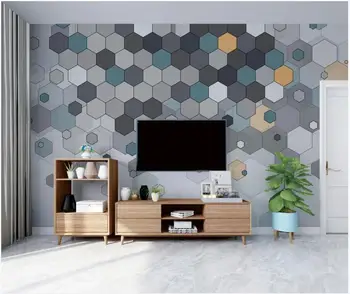 WDBH Vlastné fotografie, 3d tapety Moderný minimalistický abstraktné geometrie obývacia izba dekor 3d nástenné maľby, tapety na steny, 3 d