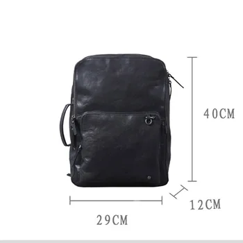 AETOO Jednoduché kožené taška cez rameno, mužov je veľká-kapacita hlavu kožené ručné batoh