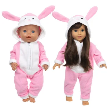 Baby doll ružová romper nastaviť 40 cm Nenuco Ropa y su Hermanita 18-palcové dievča bábiku šaty ružové pajama nastaviť