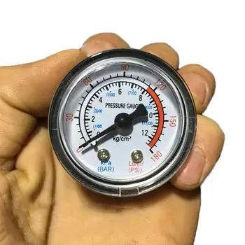 Y50 Prenosný Kompresor Manometer Tlaku Kalibrátor Dvojitá Stupnica Tlakomeru Horizontálne 1 / 4 Tlakomer