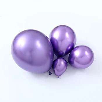 5/10/12/18-palcové Kovové Zlato Striebro Ballon Svadobné Happy Birthday Latex Kov Chróm Balóny Vzduchu Hélium Ballon